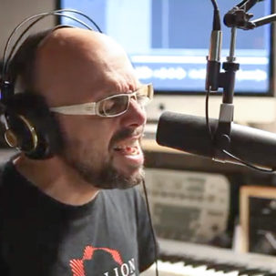 singer distantly recording himself for coronavirus song